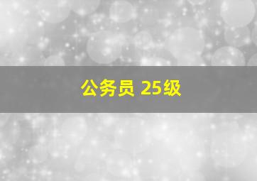 公务员 25级